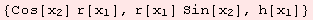 {Cos[x_2] r[x_1], r[x_1] Sin[x_2], h[x_1]}