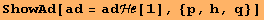 ShowAd[ad = adℋℯ[1], {p, h, q}]