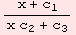 (x + c_1)/(x c_2 + c_3)