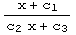 (x + c_1)/(c_2x + c_3)