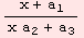(x + a_1)/(x a_2 + a_3)
